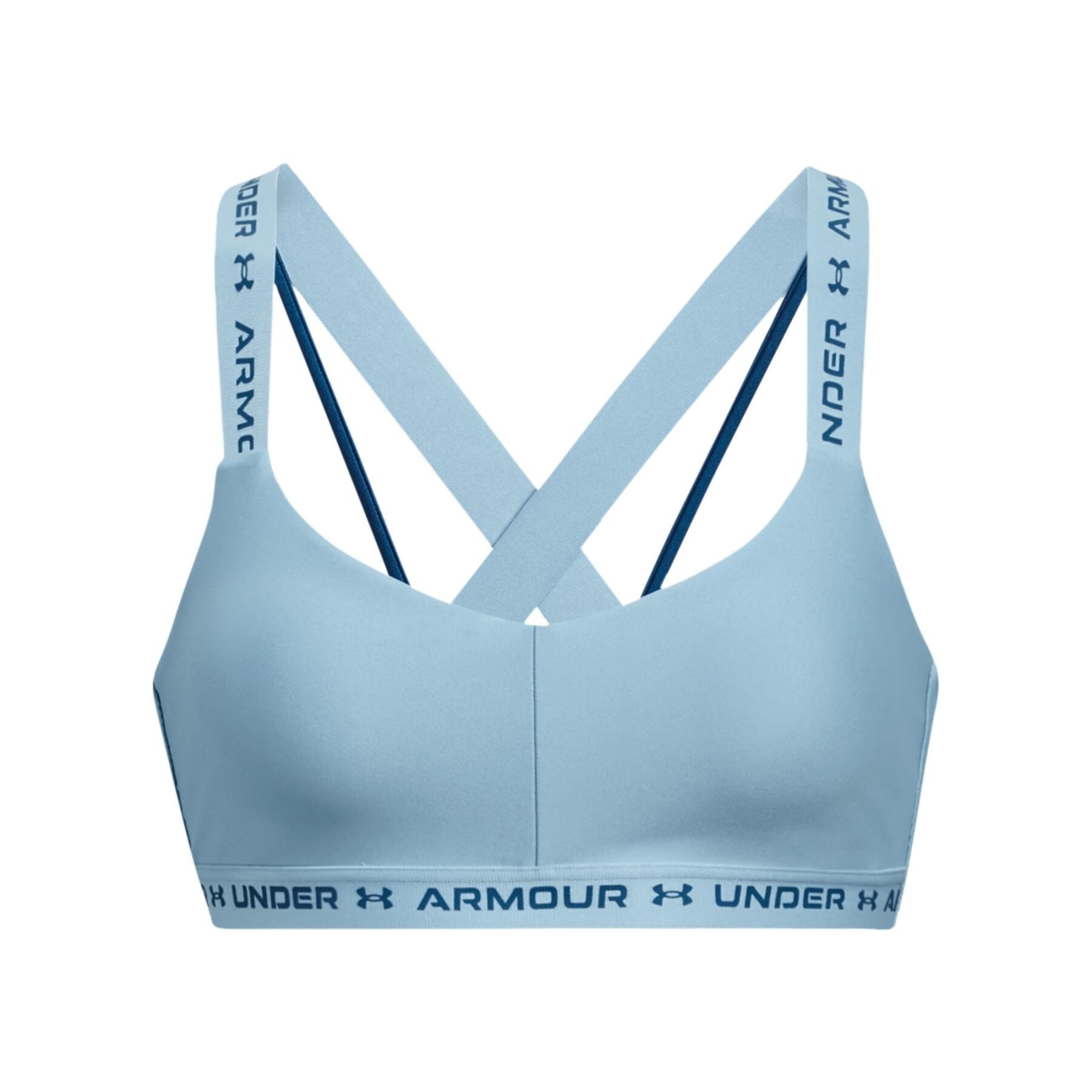 Under Armour Womens Sports Bra Wordmark Strappy Sportlette Spell Out Black S